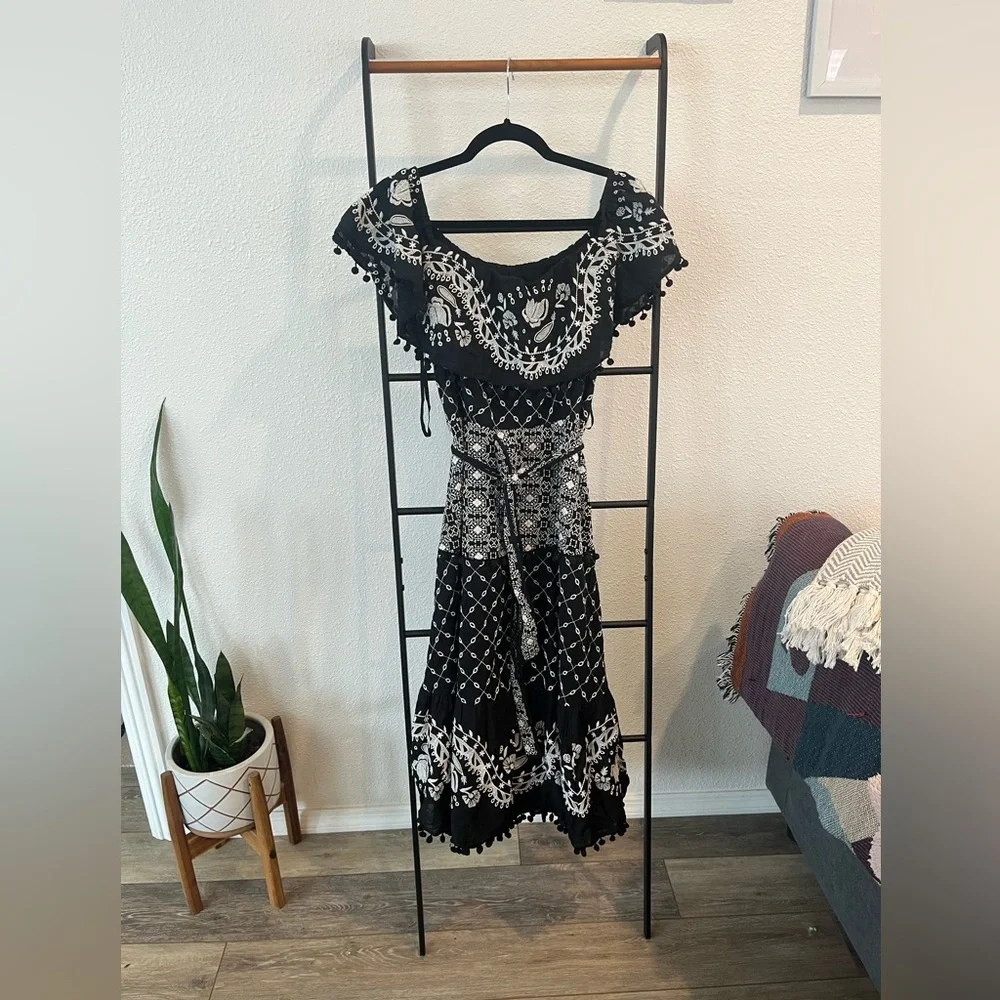 Anthropology New With Tags Florina Off the Shoulder Embroidered Dress - Picture 3 of 6